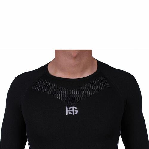 Langærmet T-shirt til Mænd Sport Hg Sandsock Sort XS