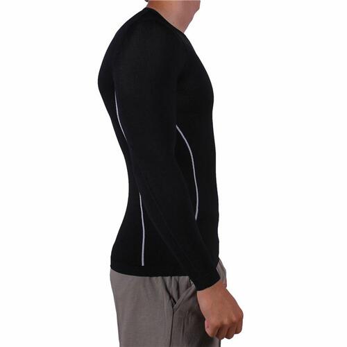 Langærmet T-shirt til Mænd Sport Hg Sandsock Sort XS
