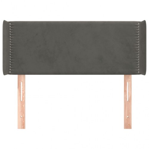 Sengegavl med kanter 103 x 16 x 78/88 cm - mørkegrå