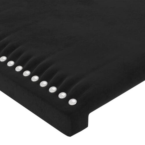 Sengegavl med kanter 103x23x78/88 cm fløjl sort
