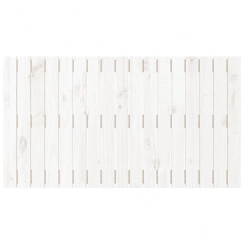 Sengegavl 108 x 3 x 60 cm massivt fyrretræ - hvid