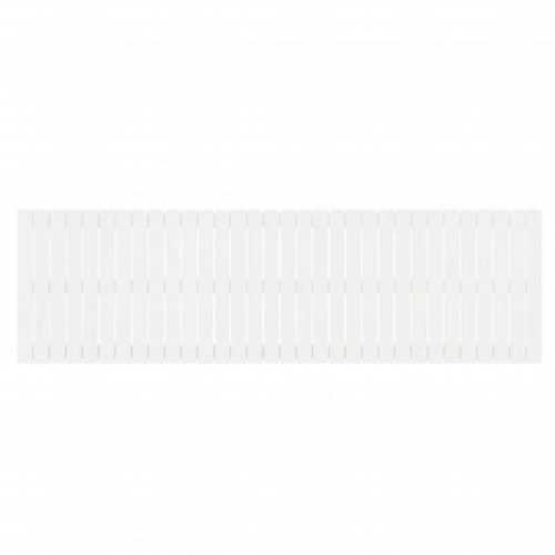 Sengegavl i massivt fyrretræ 204 x 3 x 60 cm - hvid