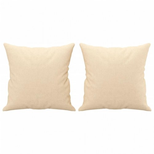 Pyntepuder 2 stk. 40x40 cm stof cremefarvet