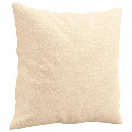 Pyntepuder 2 stk. 40x40 cm stof cremefarvet
