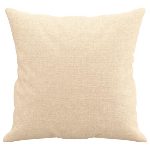 Pyntepuder 2 stk. 40x40 cm stof cremefarvet
