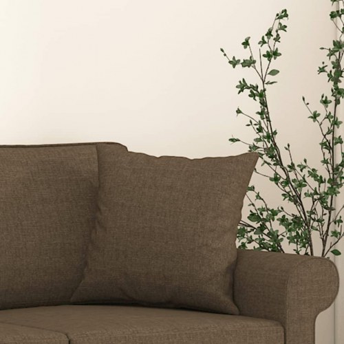 Pyntepuder 2 stk. 40x40 cm stof brun