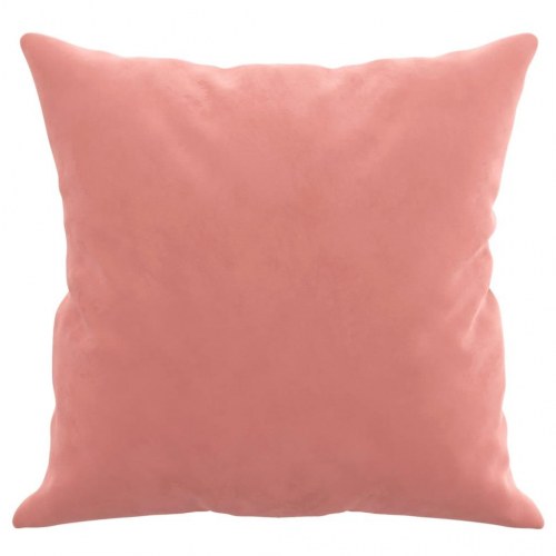 Pyntepuder 2 stk. 40x40 cm velour lyserød