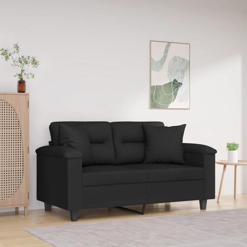 Pyntepuder 2 stk. 40x40 cm mikrofiberstof sort