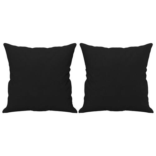 Pyntepuder 2 stk. 40x40 cm mikrofiberstof sort