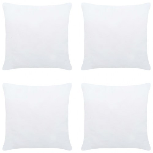 Inderpuder 4 stk. 40x40 cm hvid