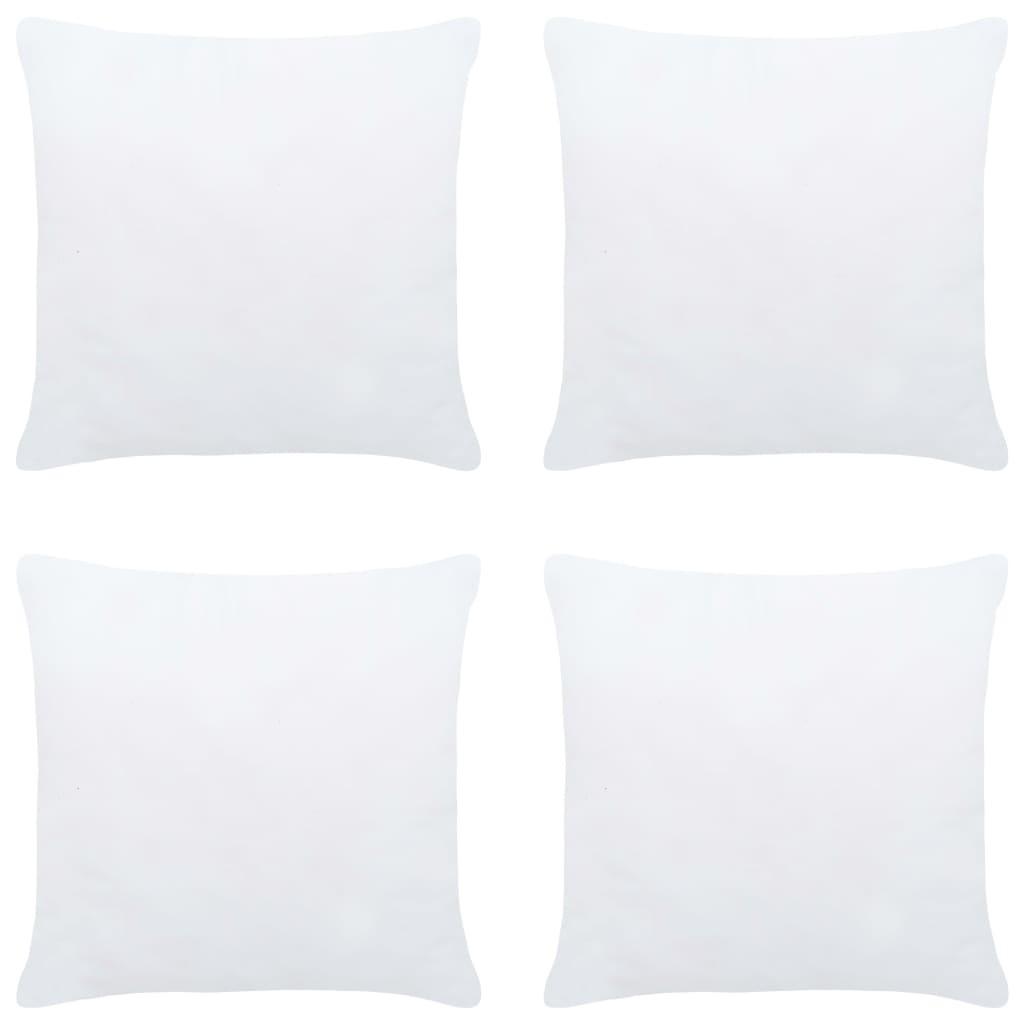 Inderpuder 4 stk. 40x40 cm hvid