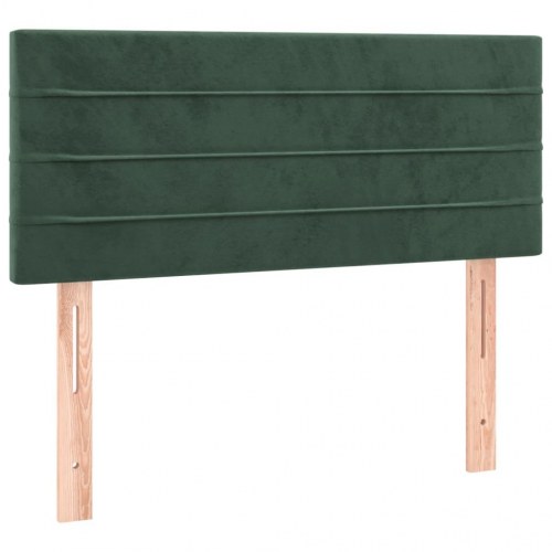 Kontinentalseng med madras 80×200 cm - fløjl, mørkegrøn