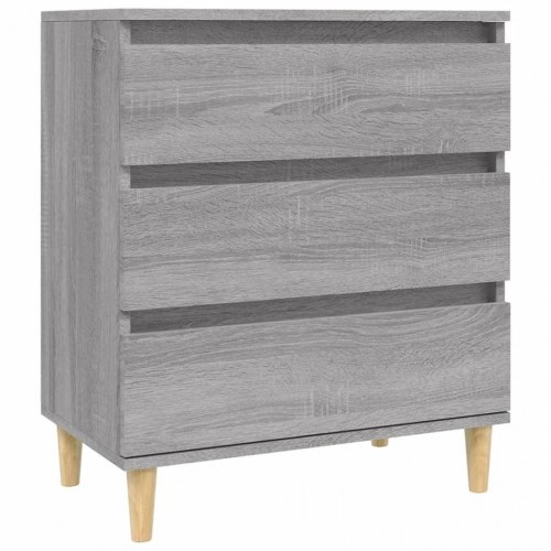 Skænk med 3 skuffer 60 x 35 x 70 cm - grå sonoma-eg