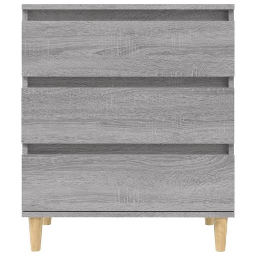Skænk med 3 skuffer 60 x 35 x 70 cm - grå sonoma-eg