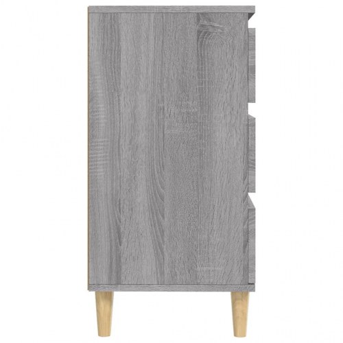 Skænk med 3 skuffer 60 x 35 x 70 cm - grå sonoma-eg