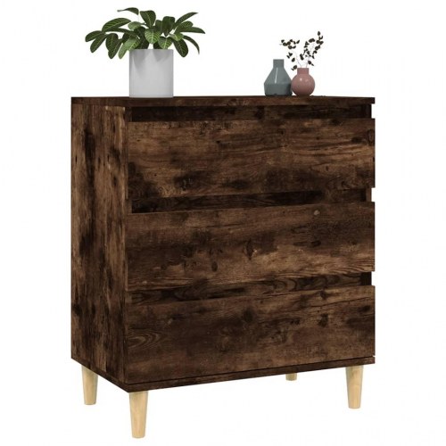 Skænk med 3 skuffer 60 x 35 x 70 cm - røget egetræ