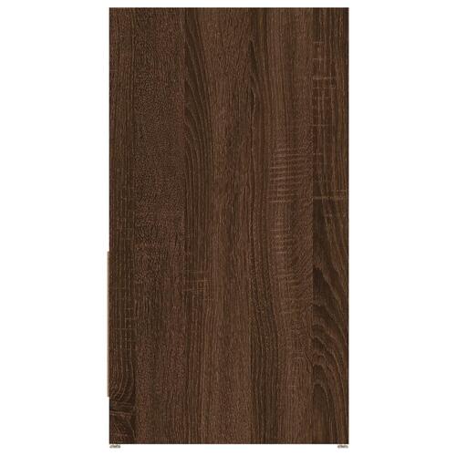 Badeværelsesskab 60x33x61 cm konstrueret træ brun egetræsfarve