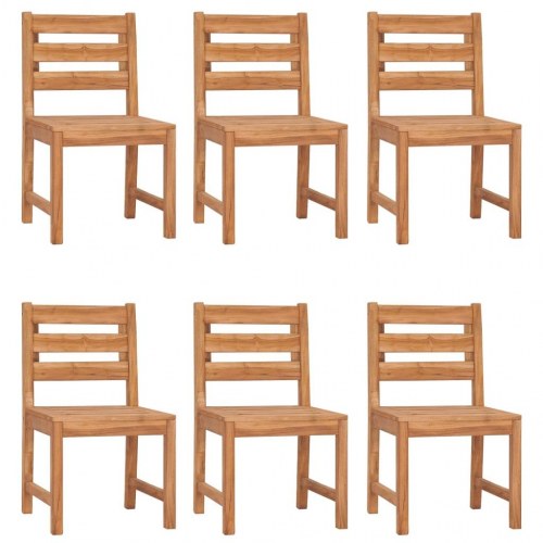 Havestole 6 stk. massivt teaktræ
