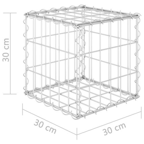 Gabion-højbed 30x30x30 cm kubeformet stål