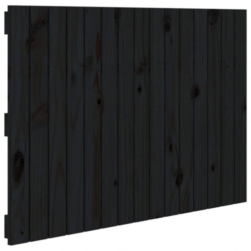 Sengegavl i massivt fyrretræ 95,5 x 3 x 60 cm - sort