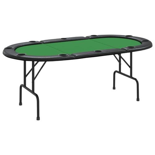 Foldbart pokerbord 10 pers. 206x106x75 cm grøn
