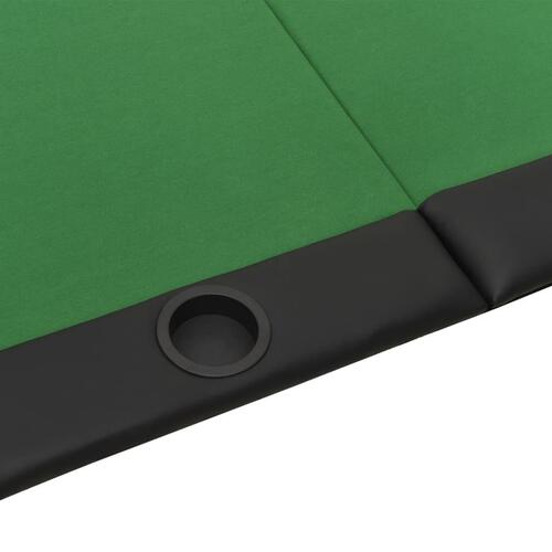 Foldbart pokerbord 10 pers. 206x106x75 cm grøn