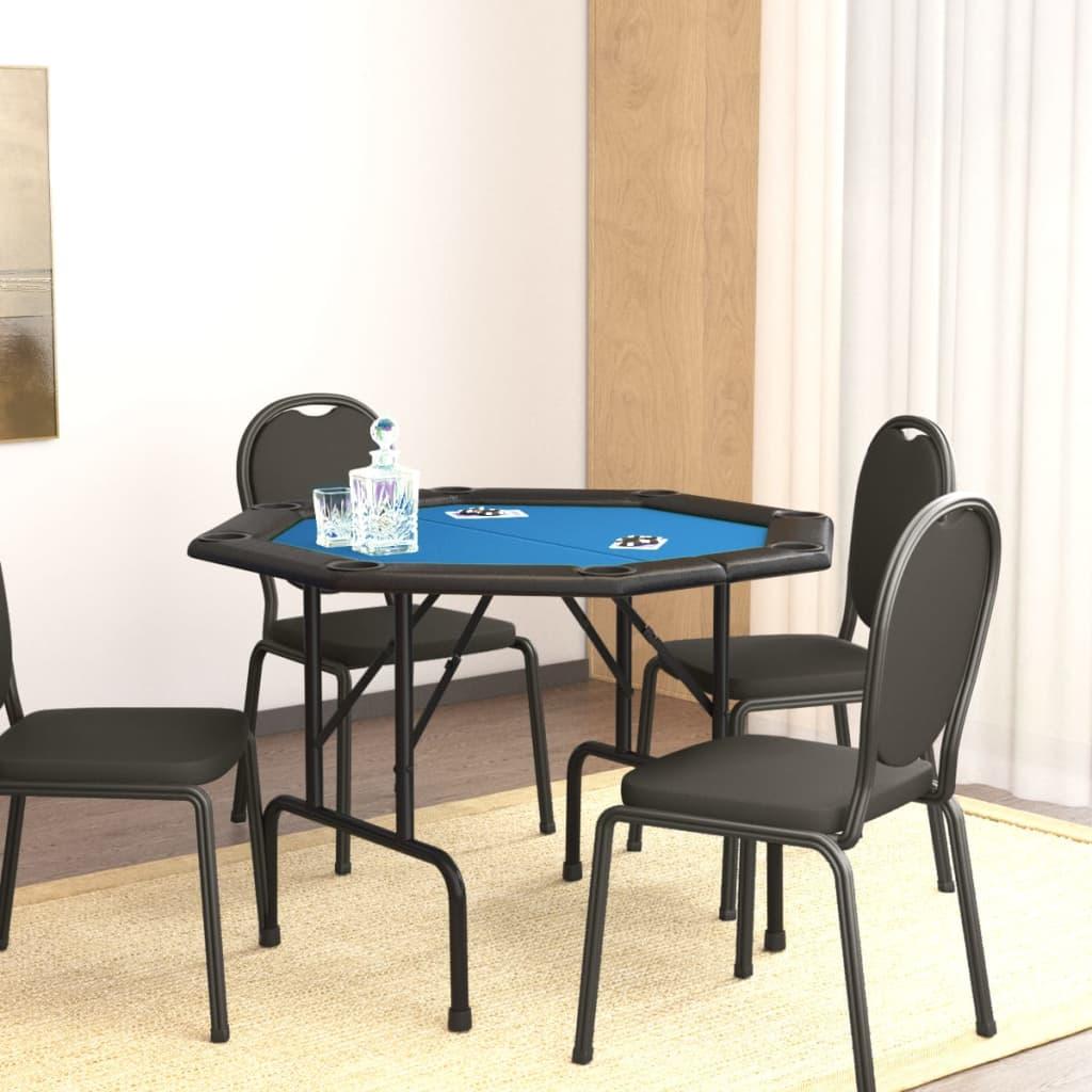 Foldbart Pokerbordplade Pers 108x108x75 Blå