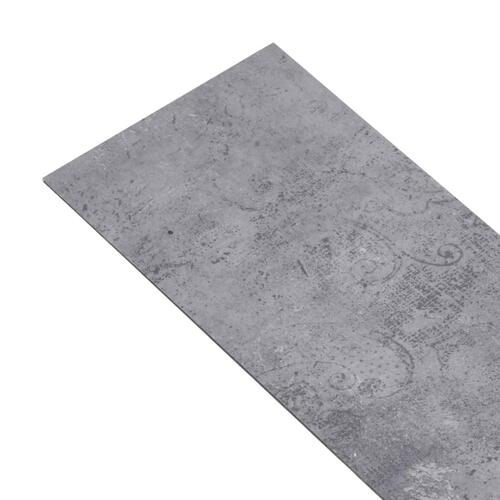 Selvklæbende gulvbrædder 5,02 m² 2 mm PVC cementgrå