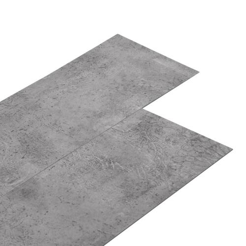 Selvklæbende gulvbrædder 5,02 m² 2 mm PVC cementbrun