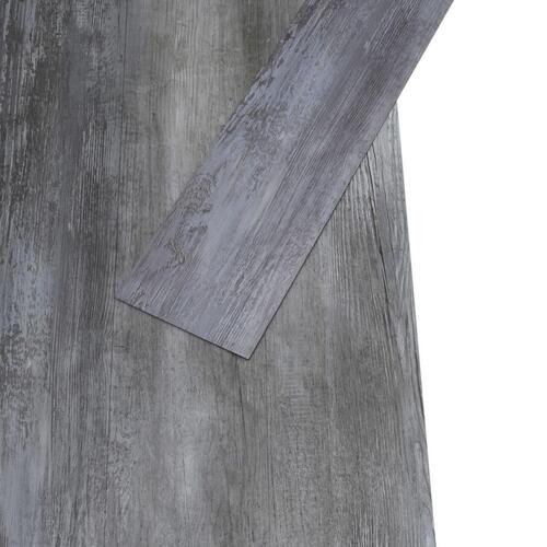 Selvklæbende gulvbrædder 5,02 m² 2 mm PVC skinnende grå