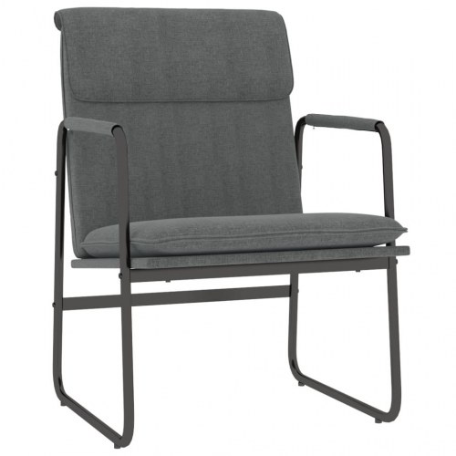 Loungestol i stof - mørkegrå, 55×64×80 cm