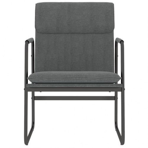 Loungestol i stof - mørkegrå, 55×64×80 cm