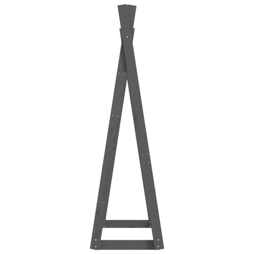 Tøjstativ 100x45x150 cm massivt fyrretræ grå