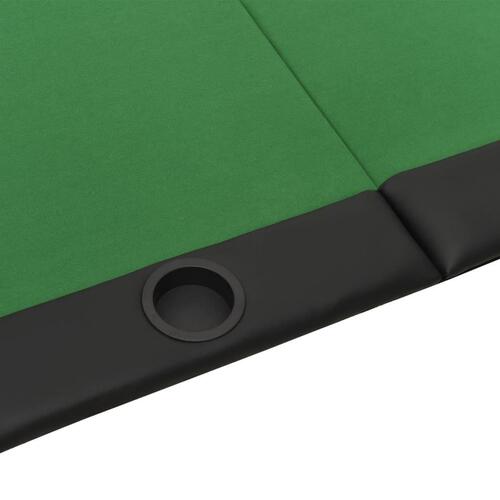 Foldbart pokerbordplade 10 pers. 208x106x3 cm grøn