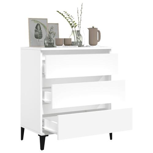 Skænk 60x35x70 cm konstrueret træ hvid