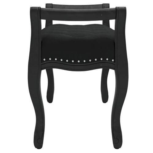 Bænk 80x45x60 cm velour sort