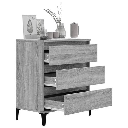 Skænk 60x35x70 cm konstrueret træ grå sonoma-eg