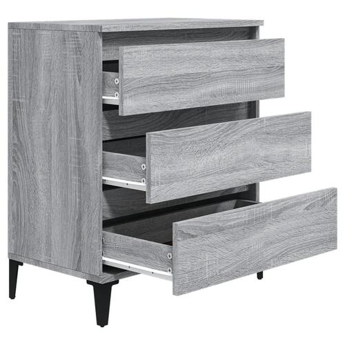 Skænk 60x35x70 cm konstrueret træ grå sonoma-eg