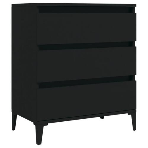 Skænk 60x35x70 cm konstrueret træ sort