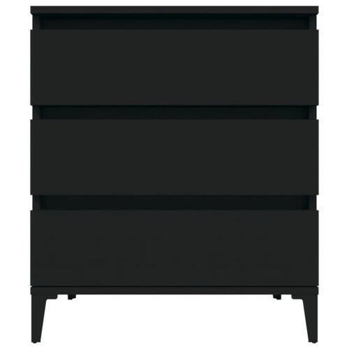Skænk 60x35x70 cm konstrueret træ sort