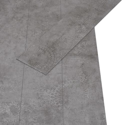 Selvklæbende gulvbrædder 5,02 m² 2 mm PVC betongrå