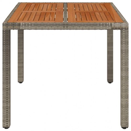 Havebord med træplade 90 x 90 x 75 cm - grå