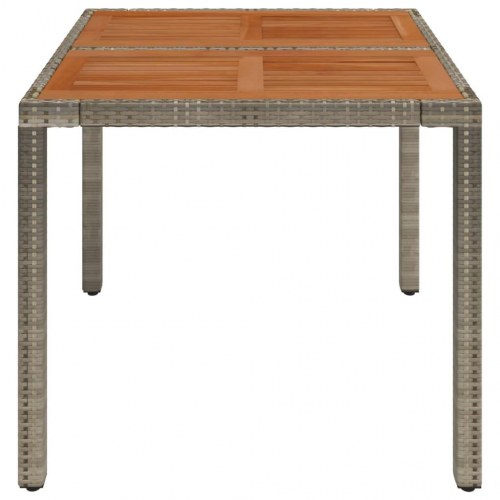 Havebord med træplade 90 x 90 x 75 cm - grå