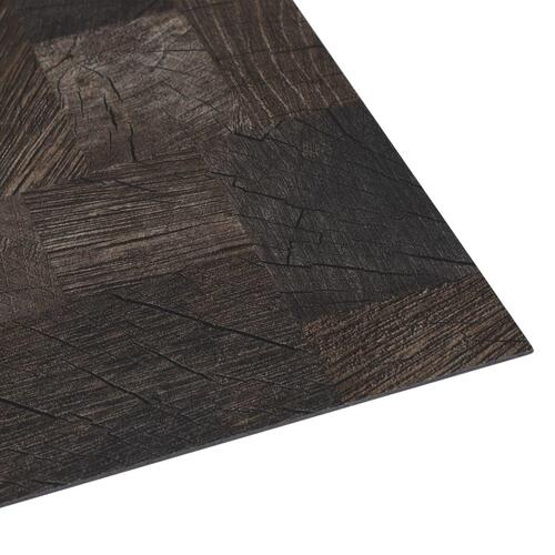 Selvklæbende gulvbrædder 5,11 m² PVC træstruktur brun