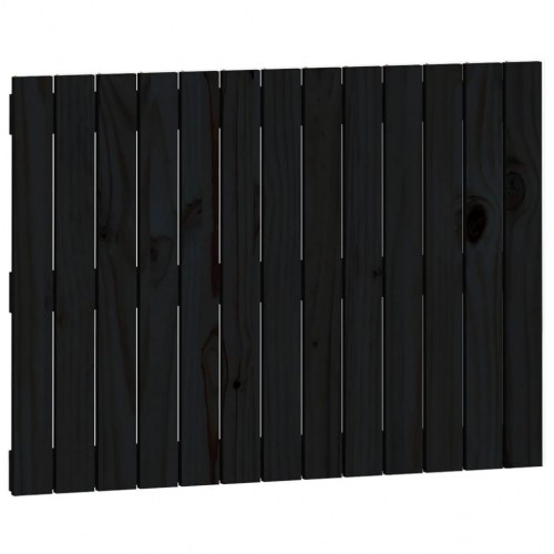 Sengegavl i massivt fyrretræ 82,5 x 3 x 60 cm - sort