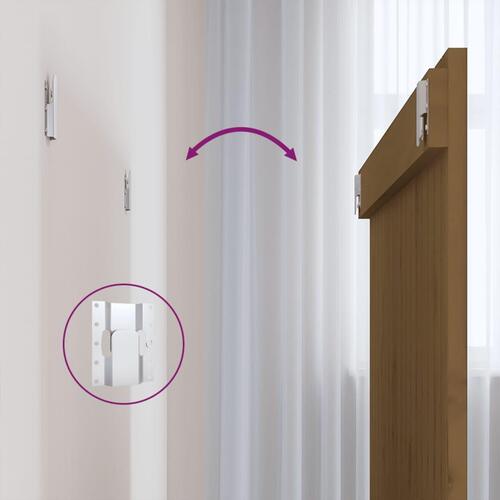 Sengegavl 108x3x90 cm massivt fyrretræ gyldenbrun