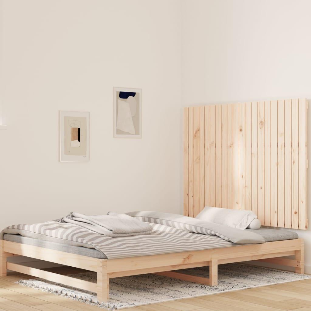 Sengegavl 204X3X60 Cm Massivt Fyrretræ Naturfarvet - 127.5 x 90 cm