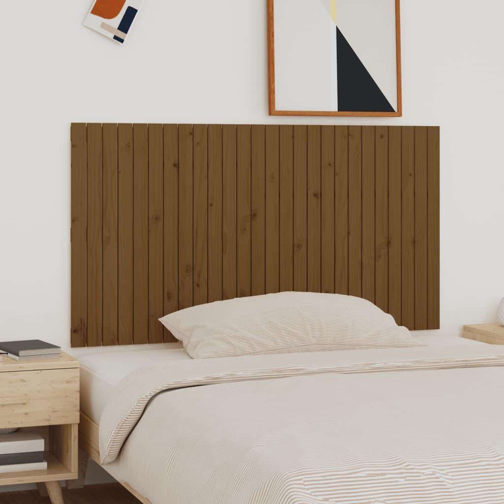 Sengegavl 108X3X60 Cm Massivt Fyrretræ Gyldenbrun Honningfarvet - 166 x 90 cm
