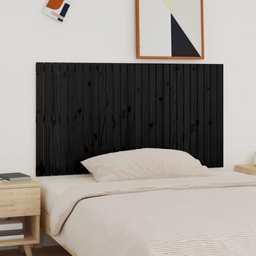 Sengegavl i massivt fyrretræ 166 x 3 x 90 cm - sort
