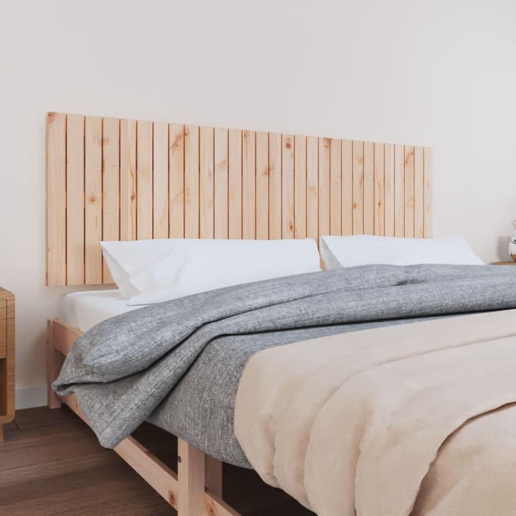 Sengegavl 204X3X60 Cm Massivt Fyrretræ Naturfarvet - 185 x 60 cm